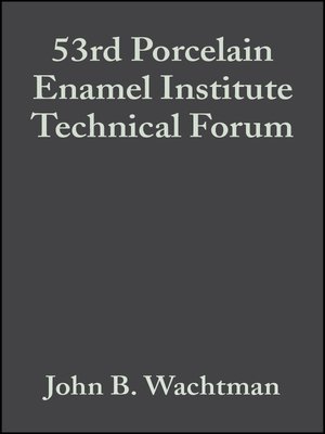 cover image of 53rd Porcelain Enamel Institute Technical Forum